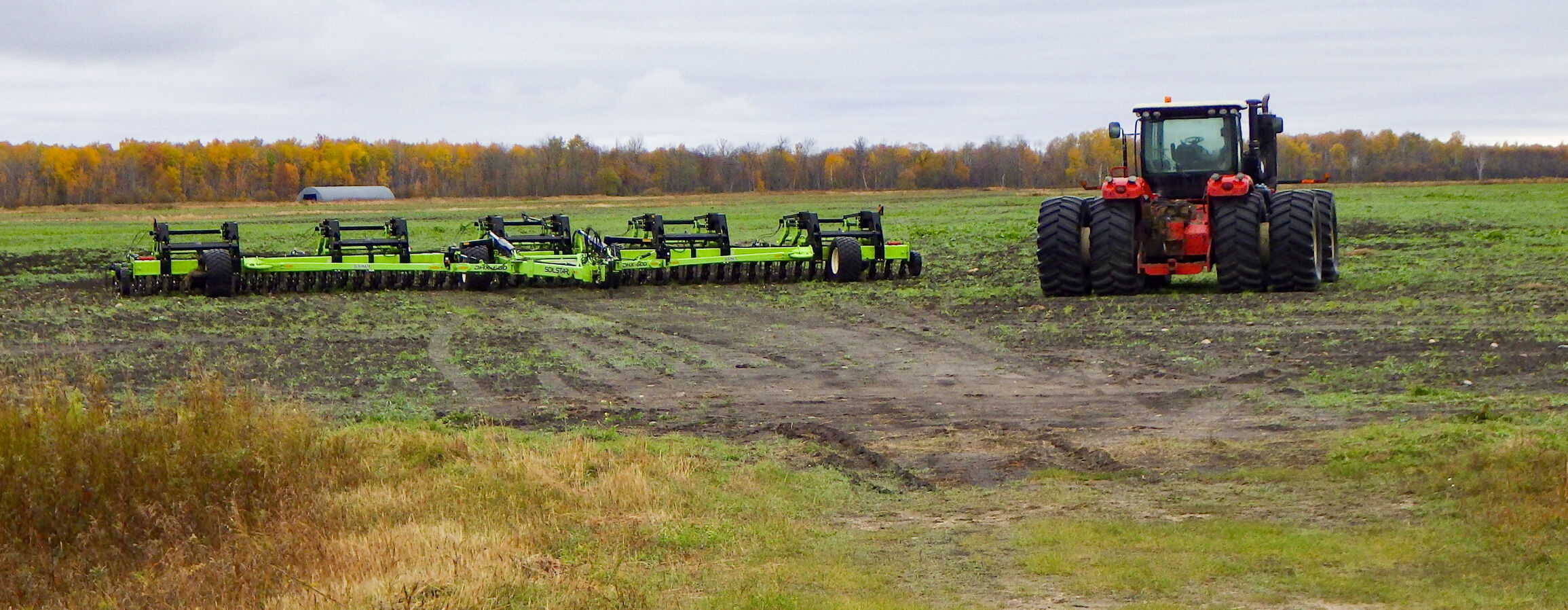 Tractor in field