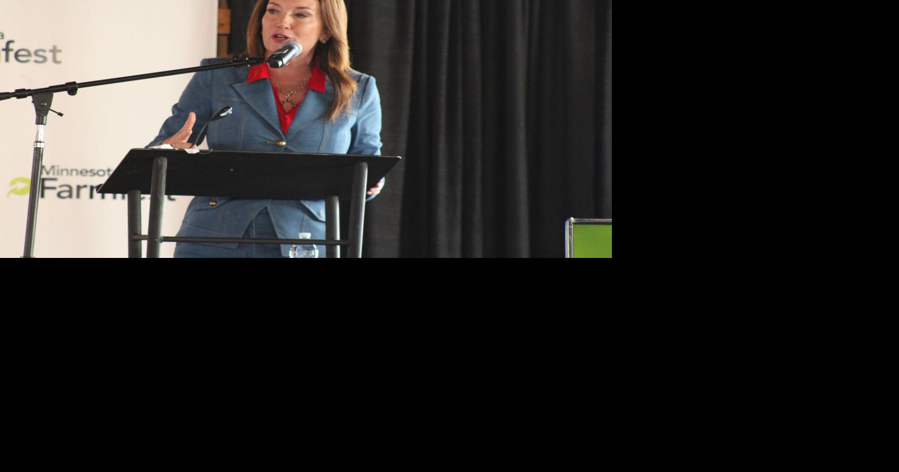 At Farmfest, Rollins acknowledges struggling farm economy while touting wins on trade, ethanol