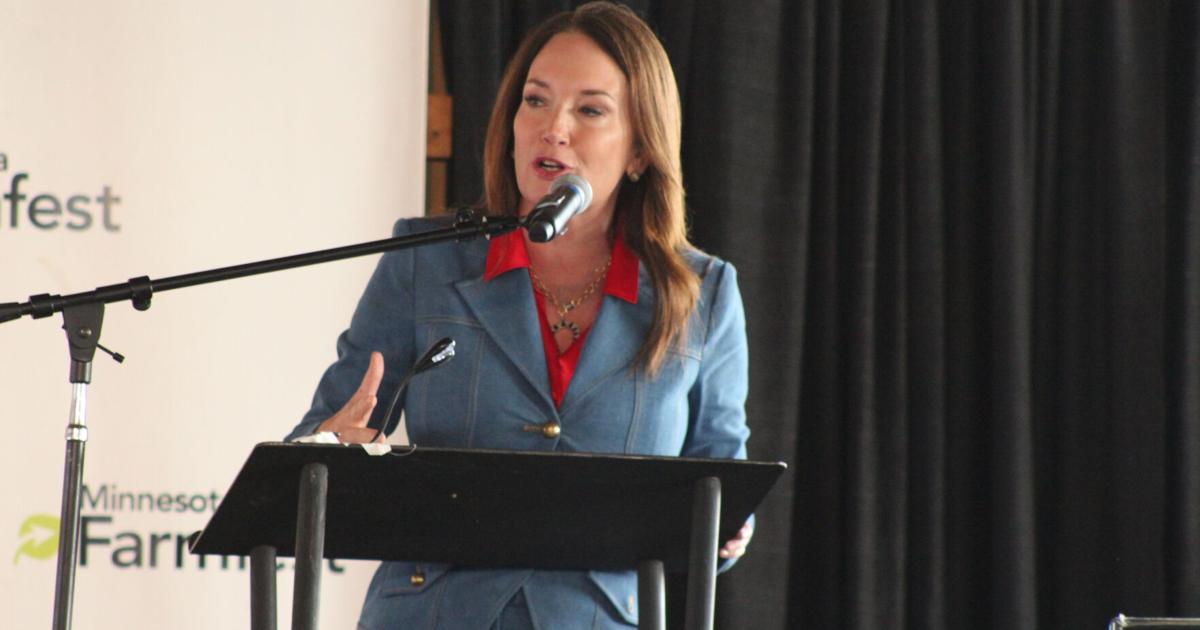 At Farmfest, Rollins acknowledges struggling farm economy while touting wins on trade, ethanol
