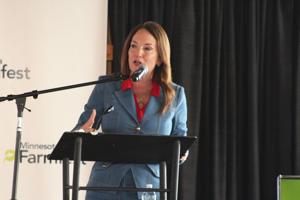 At Farmfest, Rollins acknowledges struggling farm economy while touting wins on trade, ethanol