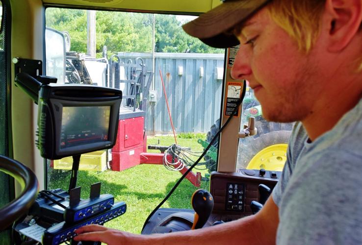 Brad Schoenemann is cab with GPS system