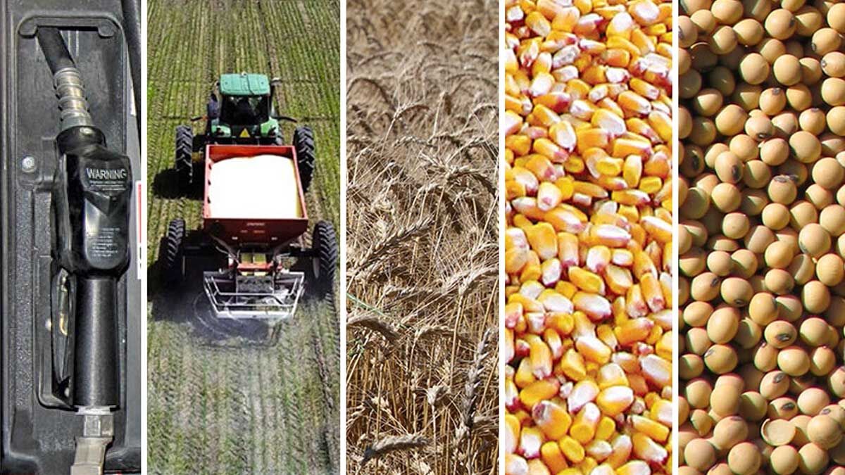 Fuel fertilizer wheat corn beans graphic