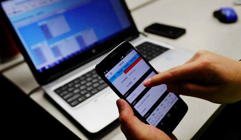 Smartphone and computer track microchip data