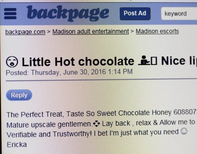 Backpage advertising