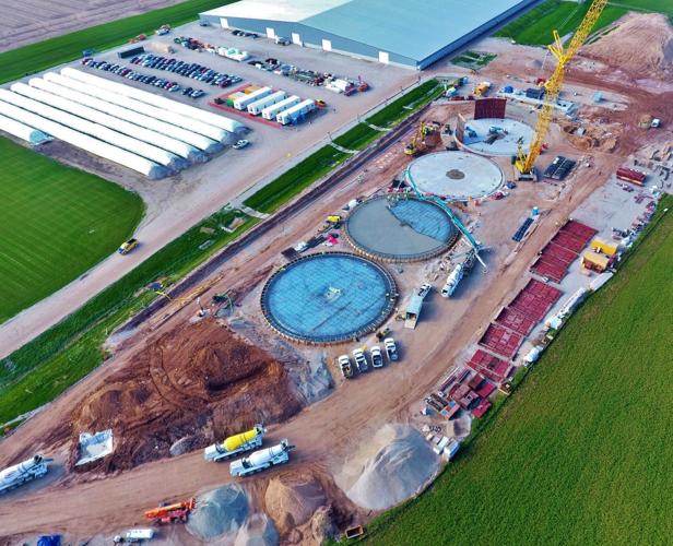 Beginning of digester installation at Kinnard Farms