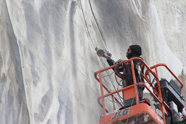 Finishing Details on the Faulkton Mural