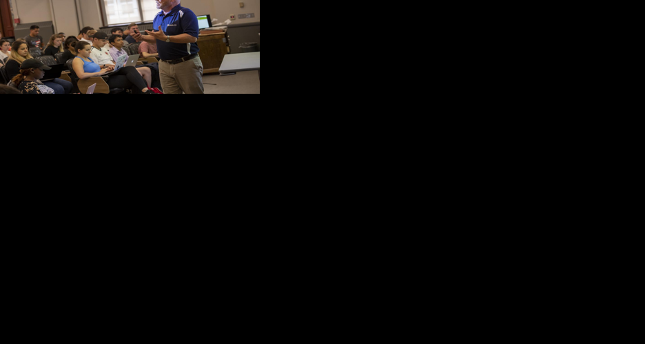 Paul Stoddard in classroom