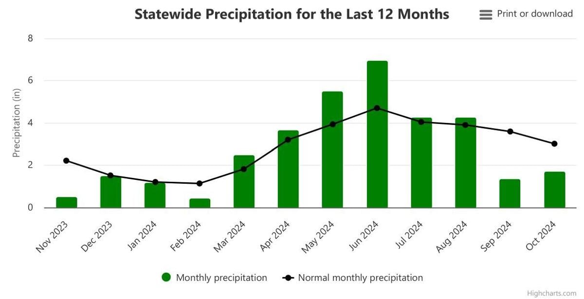 Statewide precipitation