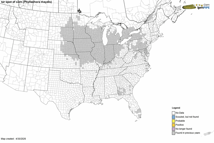 tar spot map