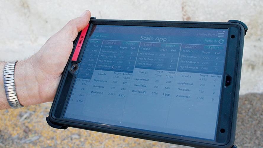 iPad runs a scale app