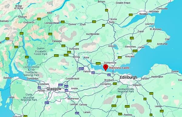 Blackness Castle map