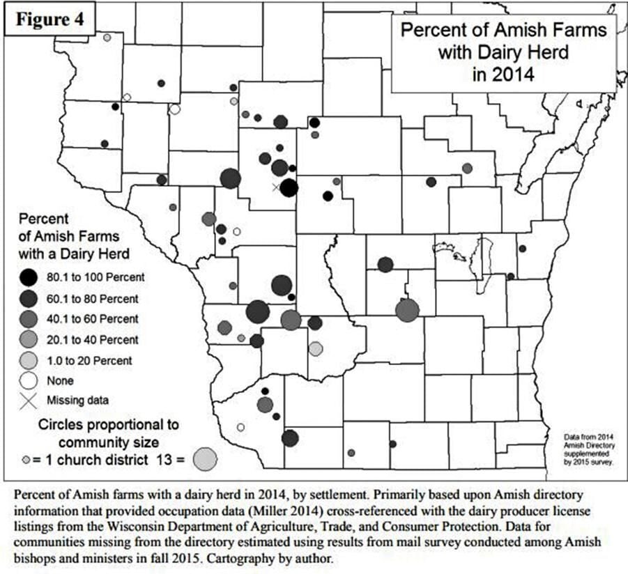 Amish farms with dairy