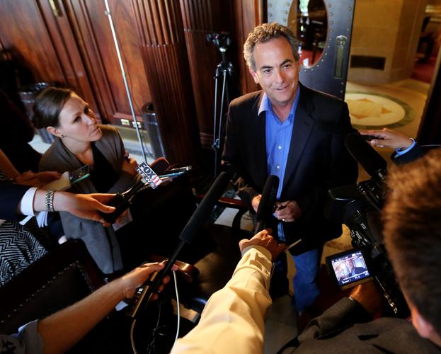 Jon Erpenbach, state budget presser 7-1-15, State Journal photo