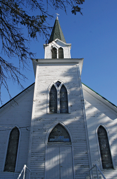 Wood Lake Lutheran steeple