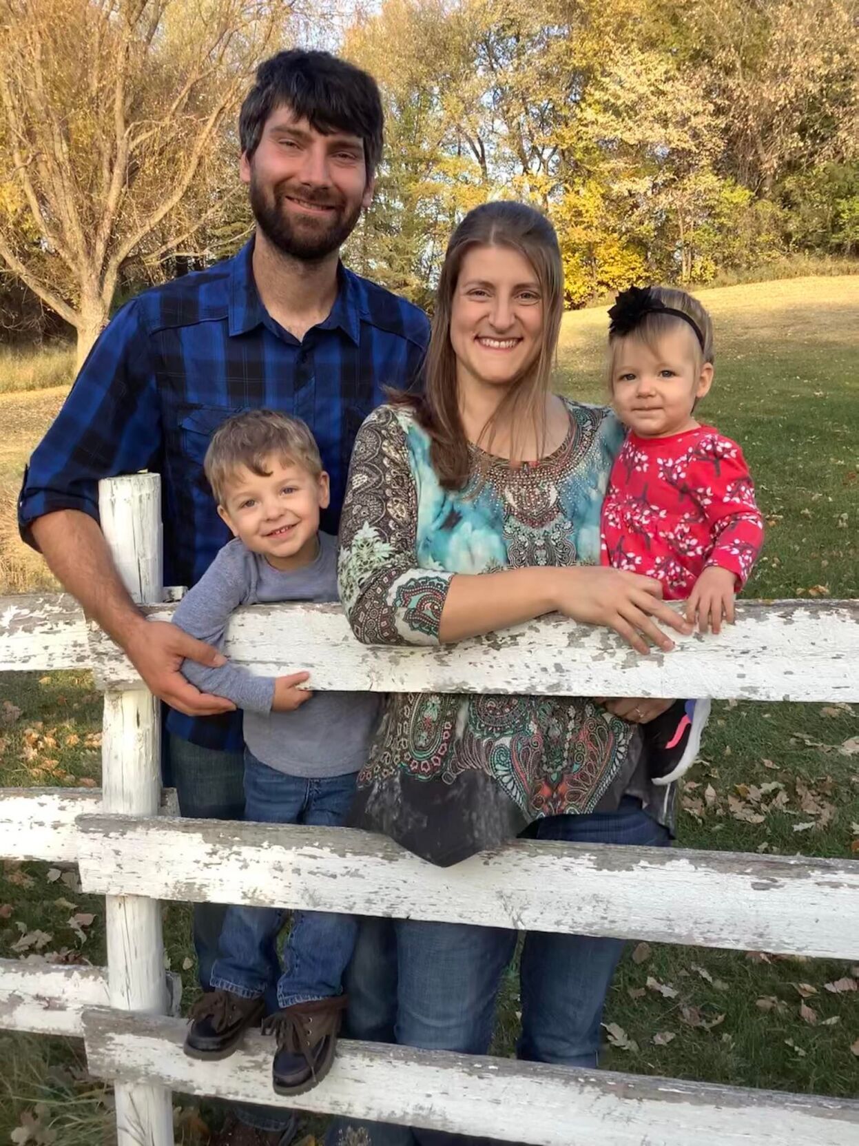 Wishing everyone a Happy Thanksgiving are Benjamin, Mikayla, Liam, and Thea Tabert