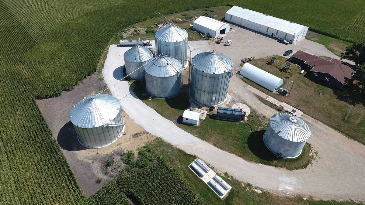 Trevor Amy new grain bins