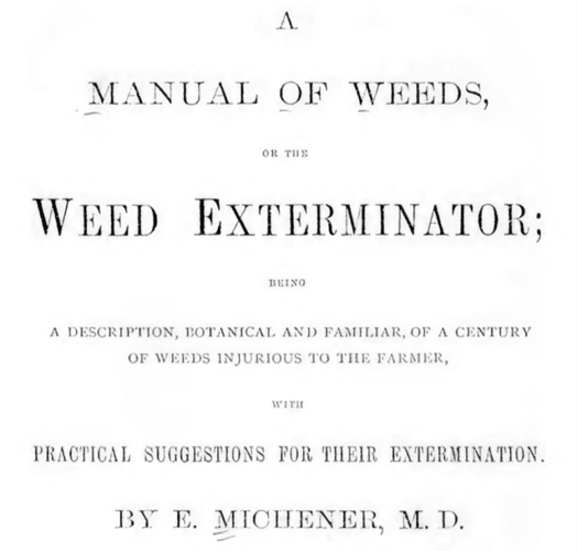 Manual of Weeds
