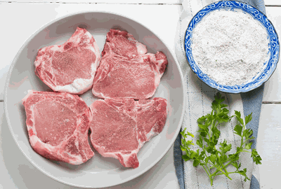 raw meat steak pork chop