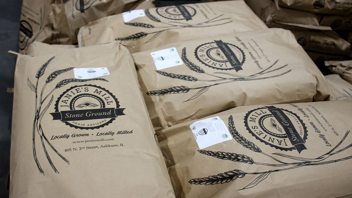 Janie’s Mill flour bag