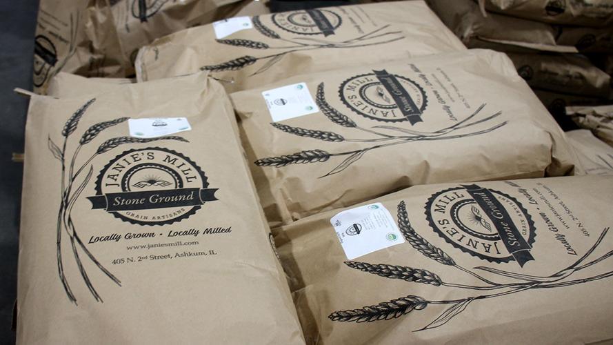 Janie’s Mill flour bag