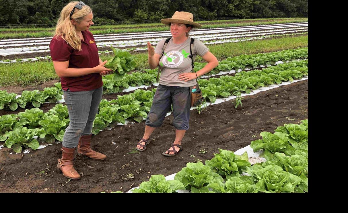 Hultberg with farmer