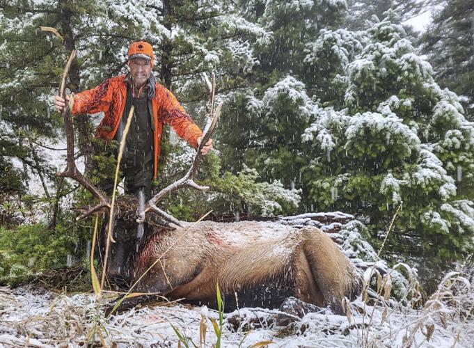 Mark Walters with elk