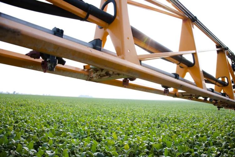 Sprayer in field
