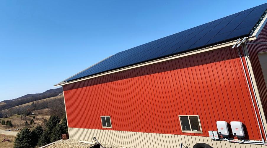 Solar array at Jumping Jersey Dairy