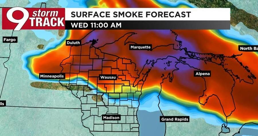 Wildfire smoke map