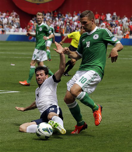 Lukas Podolski, Brad Evans