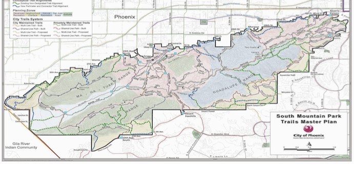 South Mountain Park Map City Preparing South Mountain Improvements To Protect Hikers, Trails |  Community Focus | Ahwatukee.com