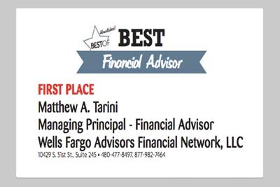 Matthew A Tarini Managing Principal Financial Advisor Wells