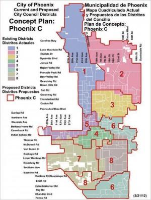 phoenix city council district map City Invites Residents To Comment On Possible District Maps News phoenix city council district map