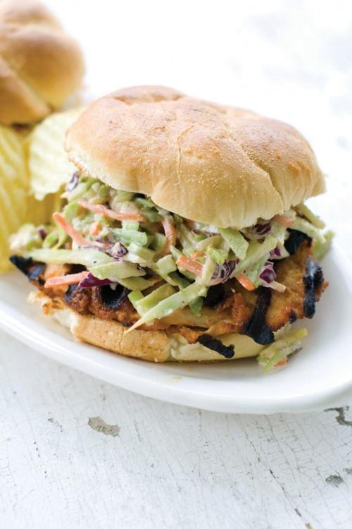 Thai Peanut Barbecue Turkey Cutlet Burger
