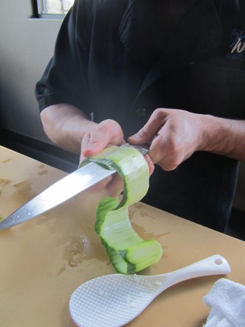 Blue Wasabi sushi-making class