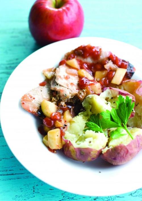 Mirin Pork Chops with Apple Chutney