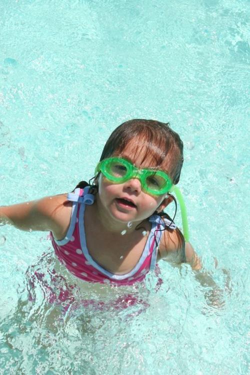 Little Girl Swimming