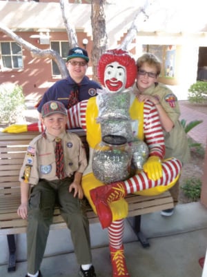 Ahwatukee Webelos make donation to Ronald McDonald House