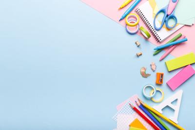 Colorful stationary supplies