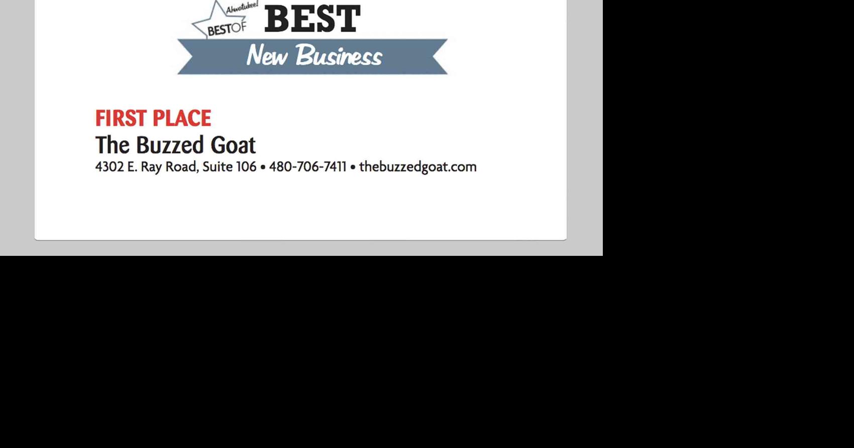 The Buzzed Goat 4302 E. Ray Road, Suite 106 480-706-7411 | Special ...