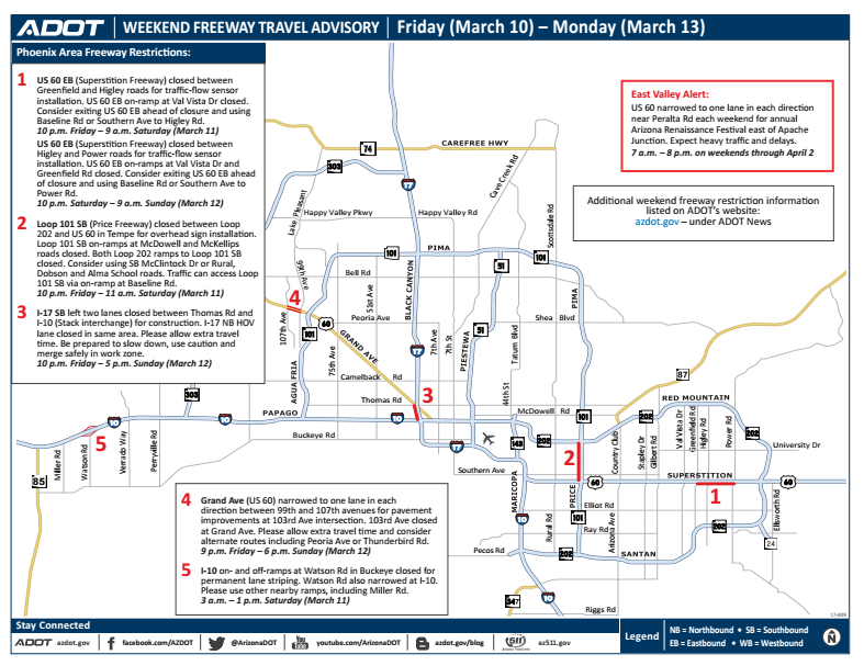ADOT Weekend Freeway Travel Advisory (March 1013) Opinion