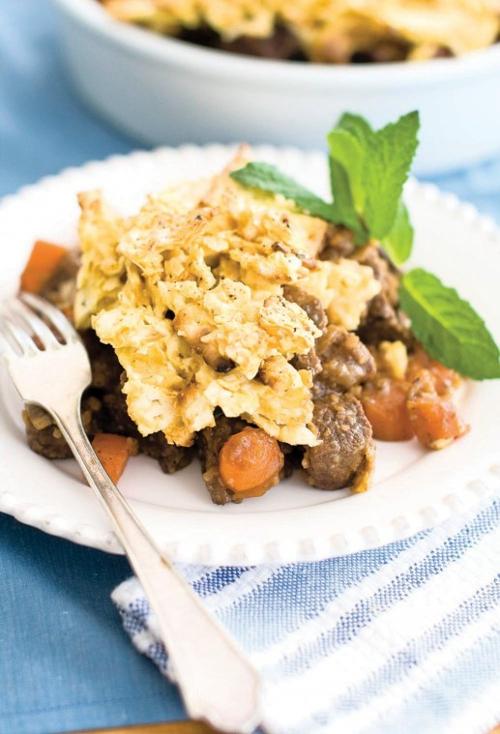 Shepherd's pie with leftover brisket for Passover