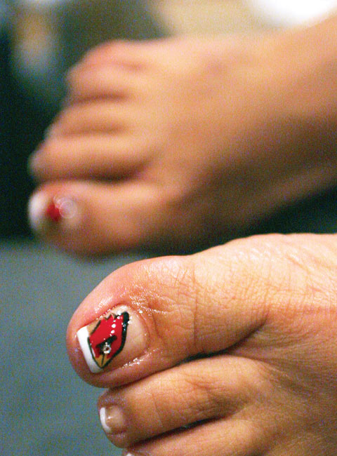 Painting red