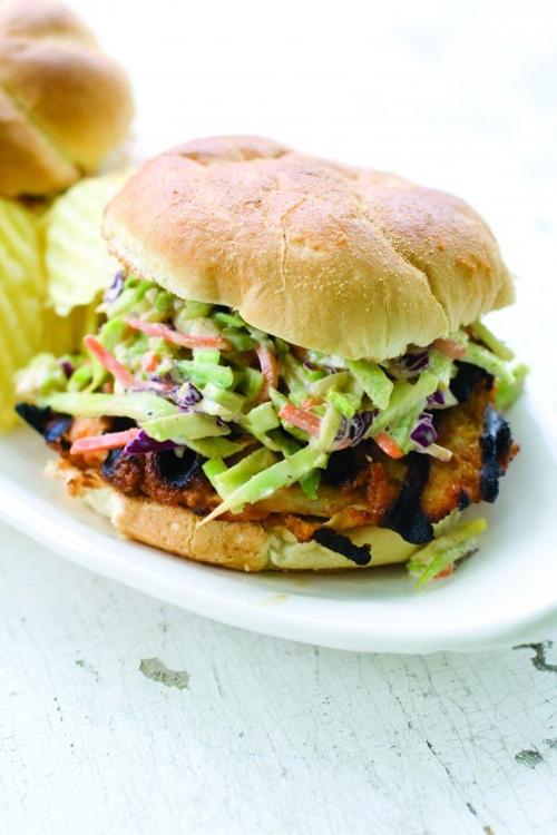 Thai Peanut Barbecue Turkey Cutlet Burger