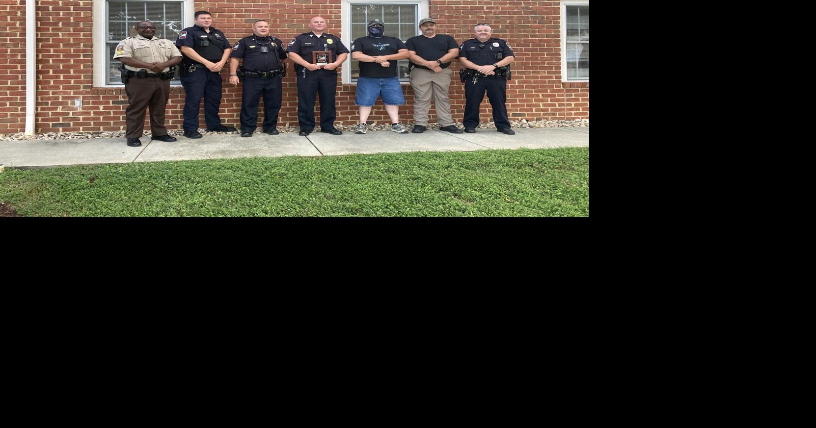 Captain Kenny Moorefield honored before town council meeting