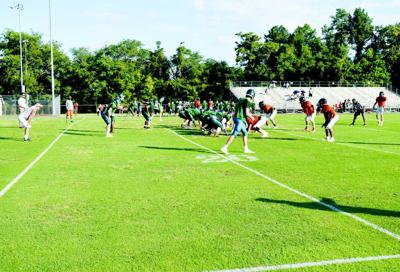 Altavista Colonels work hard during scrimmage