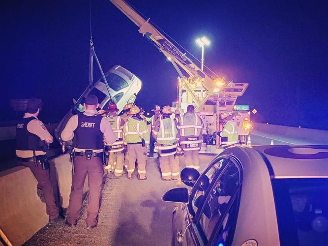 Concord, Rustburg VFDs rescue driver after crash down 75ft. embankment