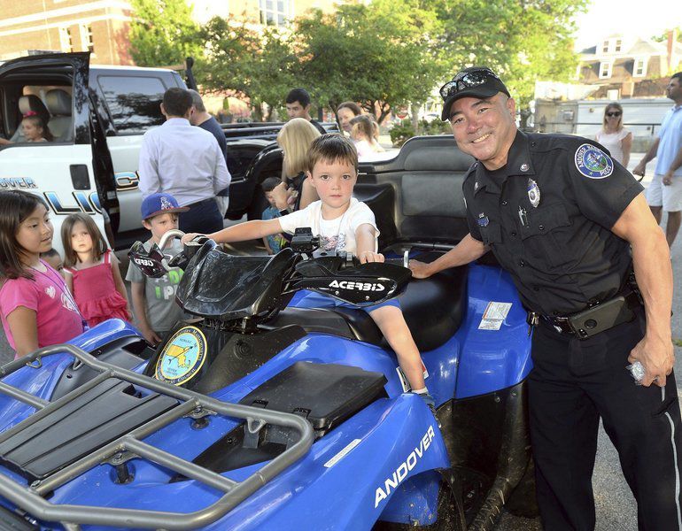 Vehicle night at Memorial Library: Now that's a lot of trucks!