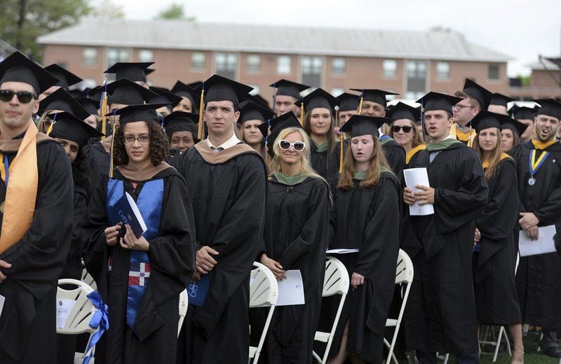 'Maria' chases the clouds away at Merrimack College graduation
