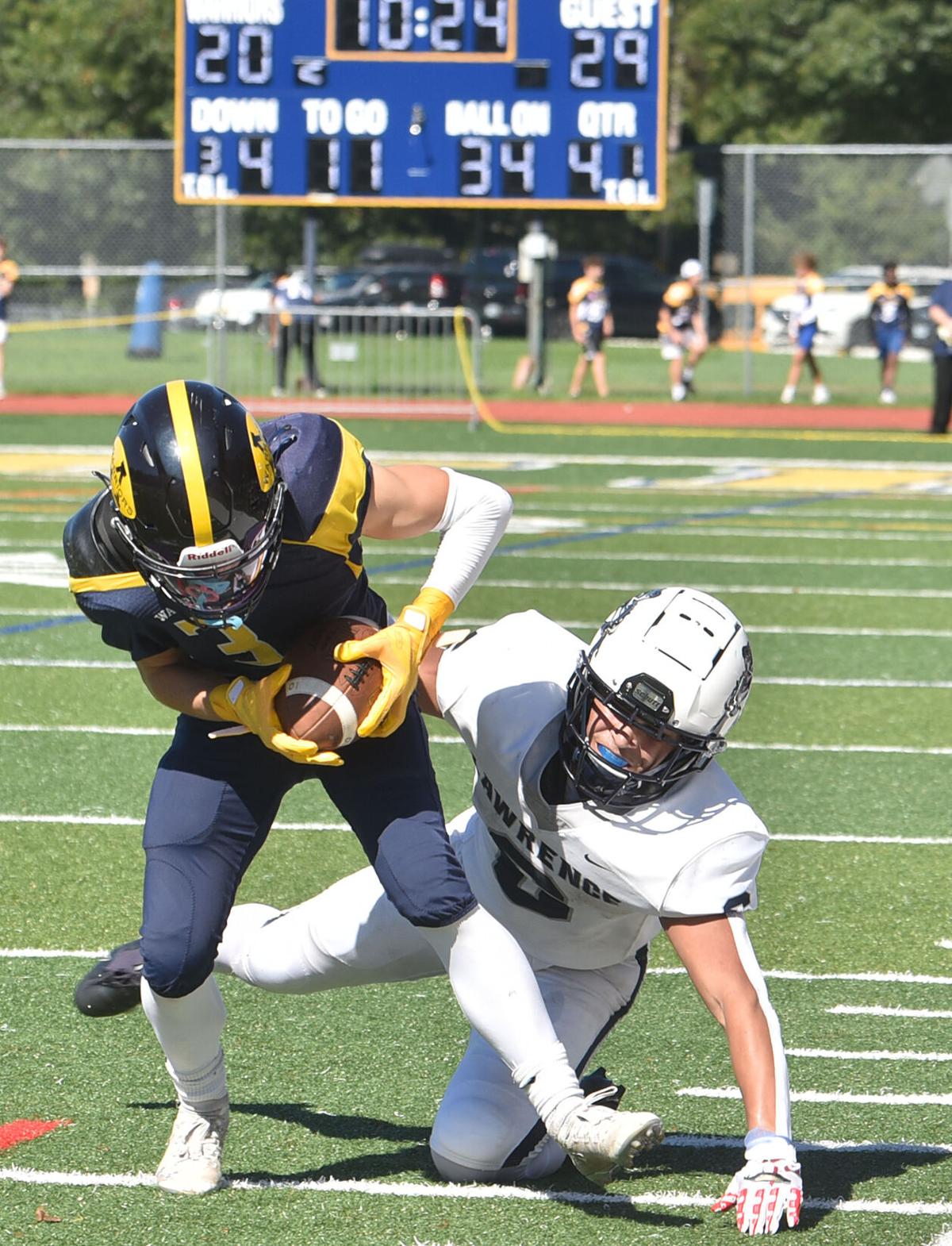 Lawrence defeated Andover 37-26 in Saturday afternoon football action.